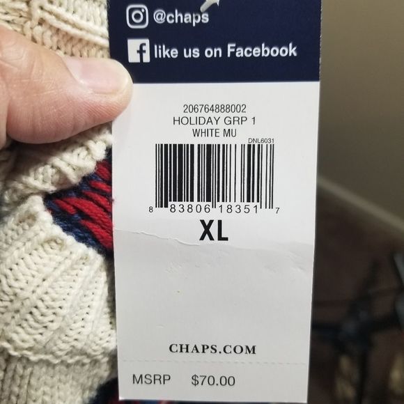 {Chaps} 🆕️ Andrea Fairisle Sweater - Picture 10 of 13